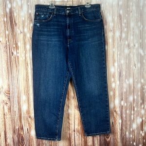 Hudson Kas Spade High Rise Straight Ankle Denim Jeans 34